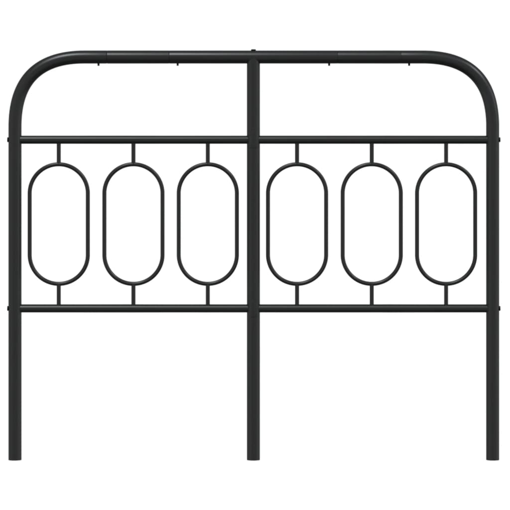 Metal Headboard Black 120 cm