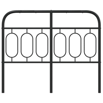 Metal Headboard Black 120 cm