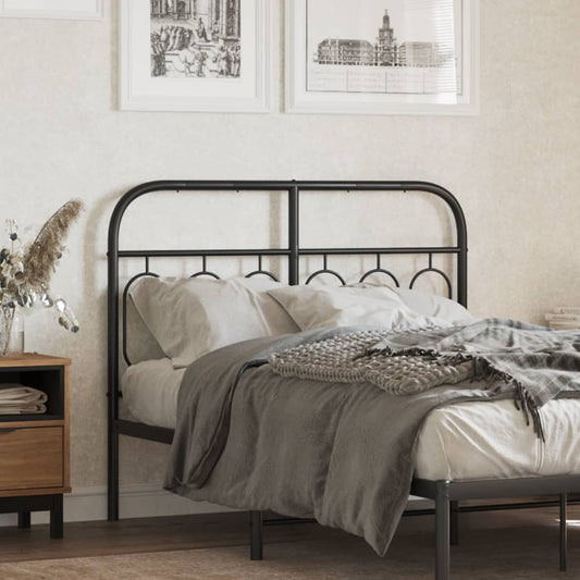 Metal Headboard Black 120 cm