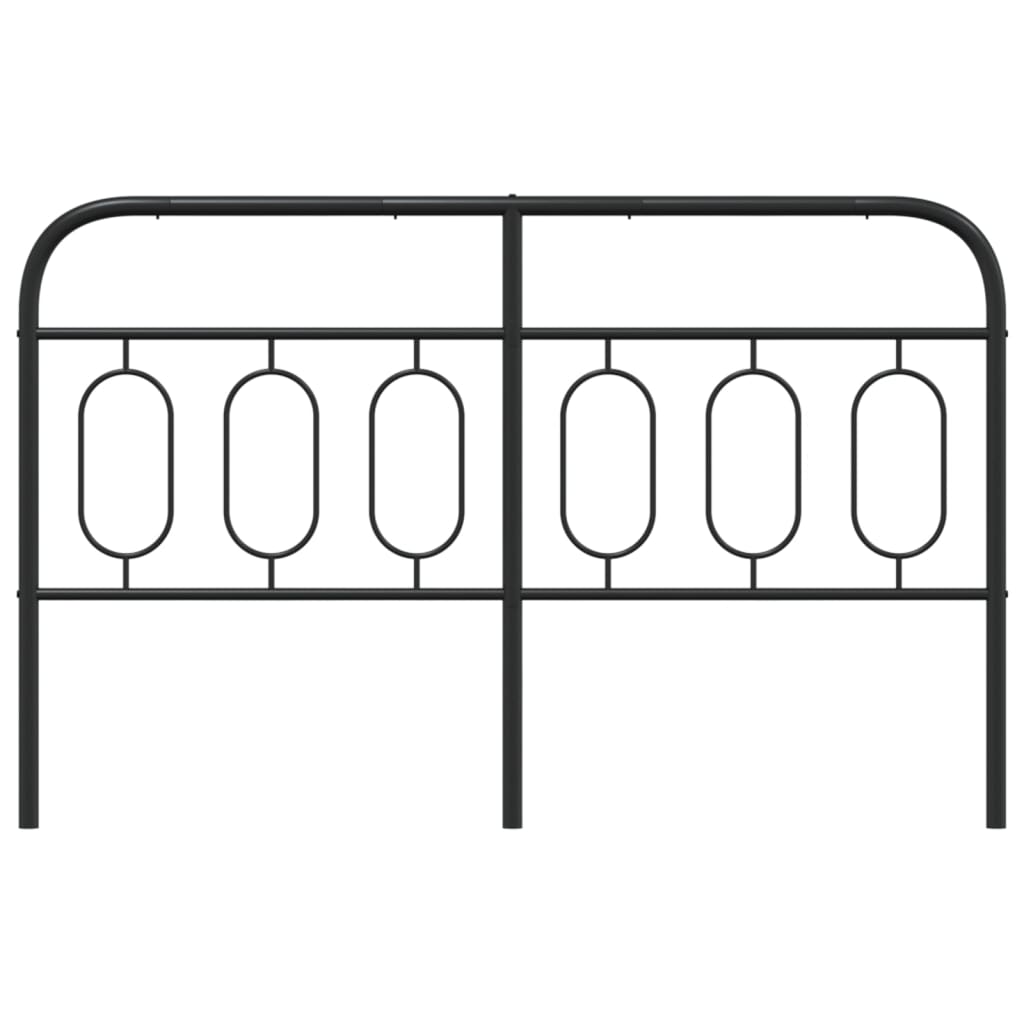 Metal Headboard Black 137 cm