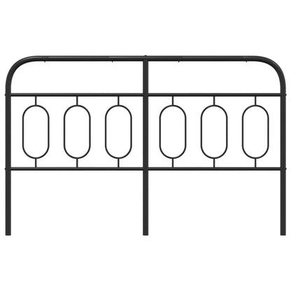 Metal Headboard Black 137 cm