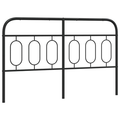 Metal Headboard Black 150 cm