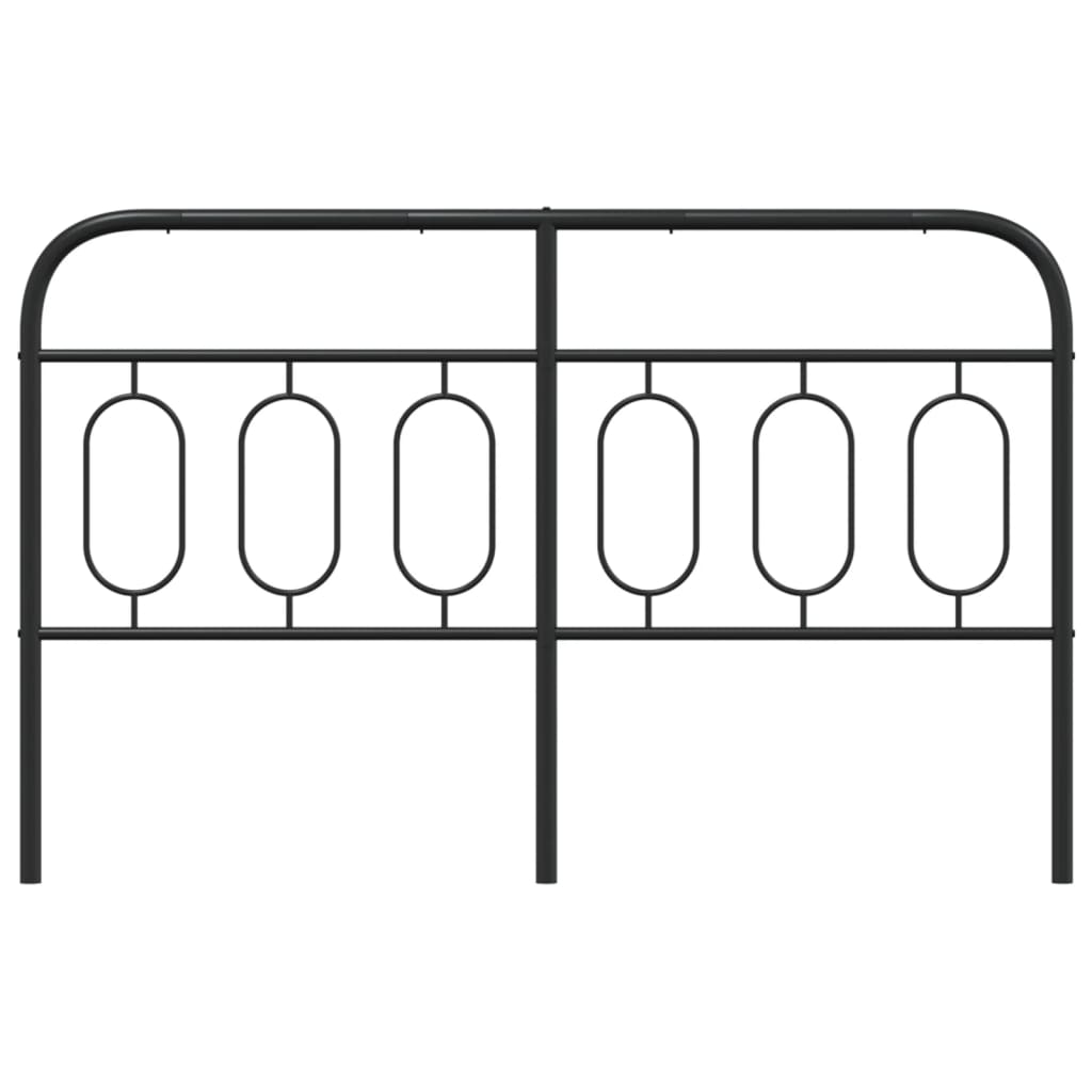 Metal Headboard Black 150 cm