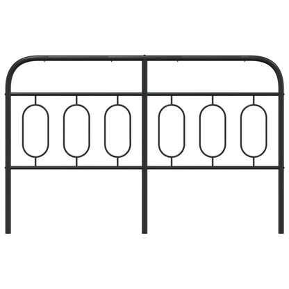 Metal Headboard Black 150 cm