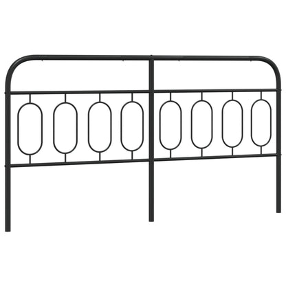 Metal Headboard Black 160 cm