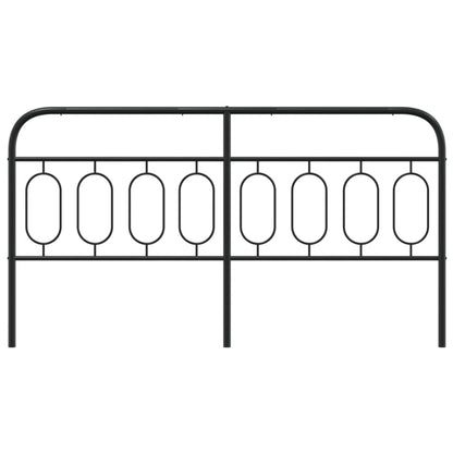 Metal Headboard Black 160 cm