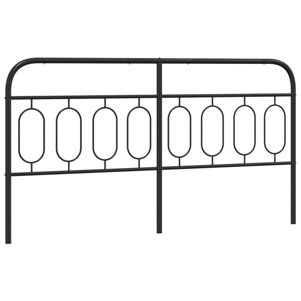 Metal Headboard Black 193 cm