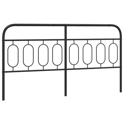 Metal Headboard Black 193 cm