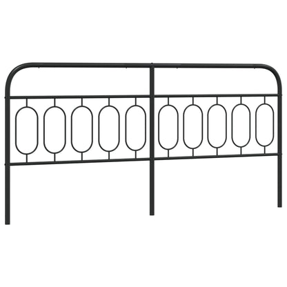 Metal Headboard Black 200 cm