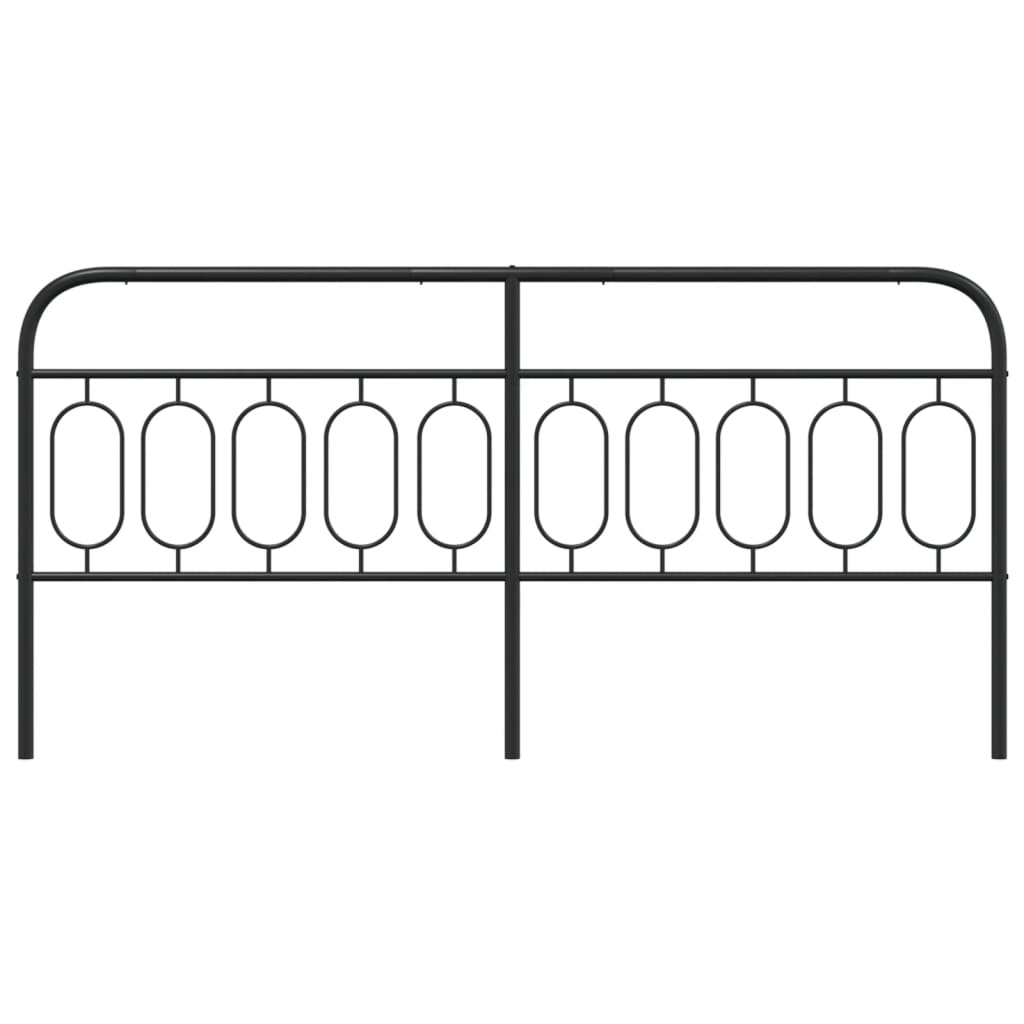 Metal Headboard Black 200 cm