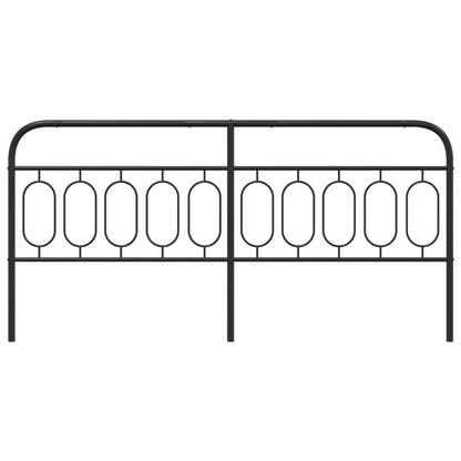 Metal Headboard Black 200 cm