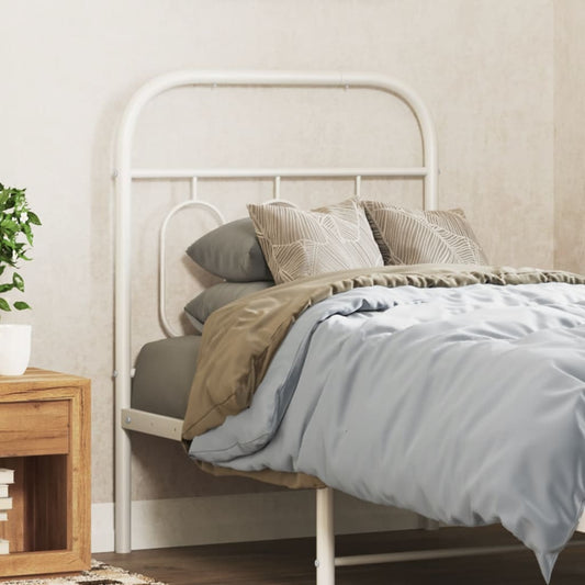 Metal Headboard White 75 cm