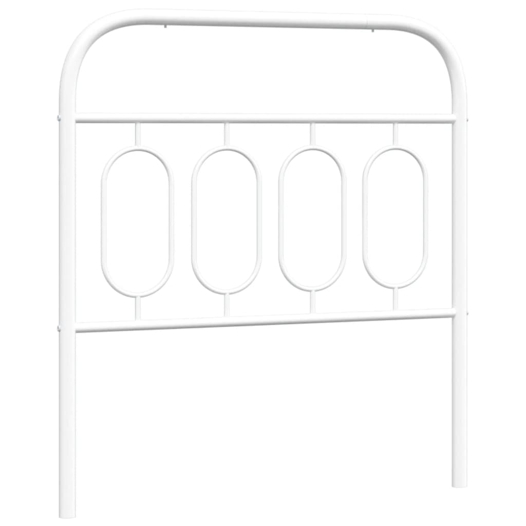 Metal Headboard White 90 cm