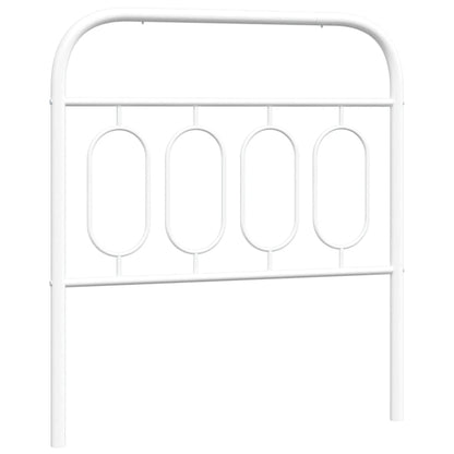 Metal Headboard White 90 cm