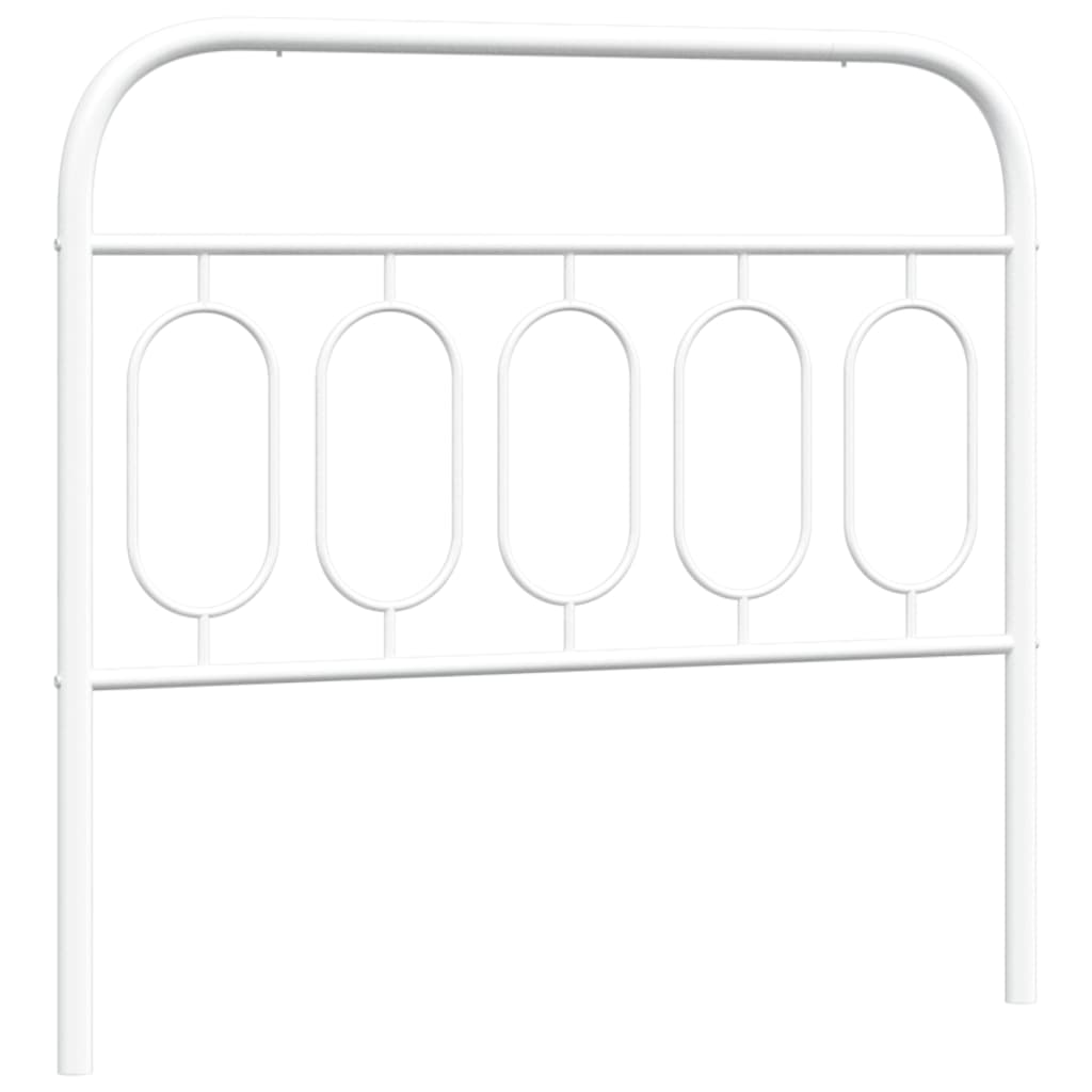 Metal Headboard White 100 cm