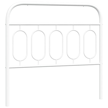 Metal Headboard White 100 cm