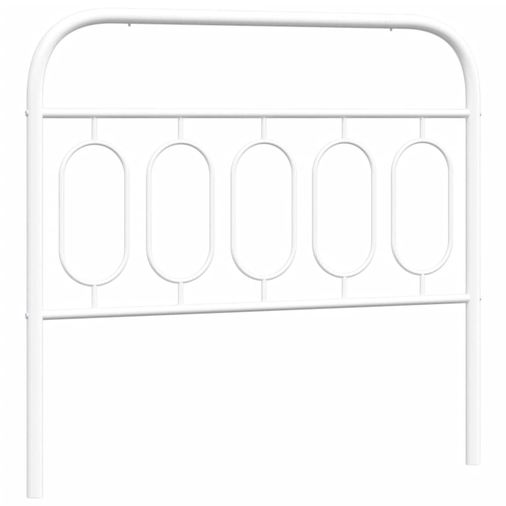 Metal Headboard White 107 cm