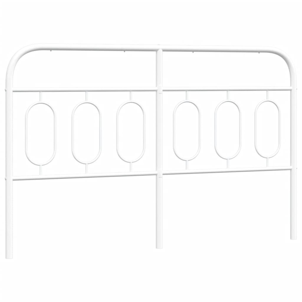 Metal Headboard White 137 cm