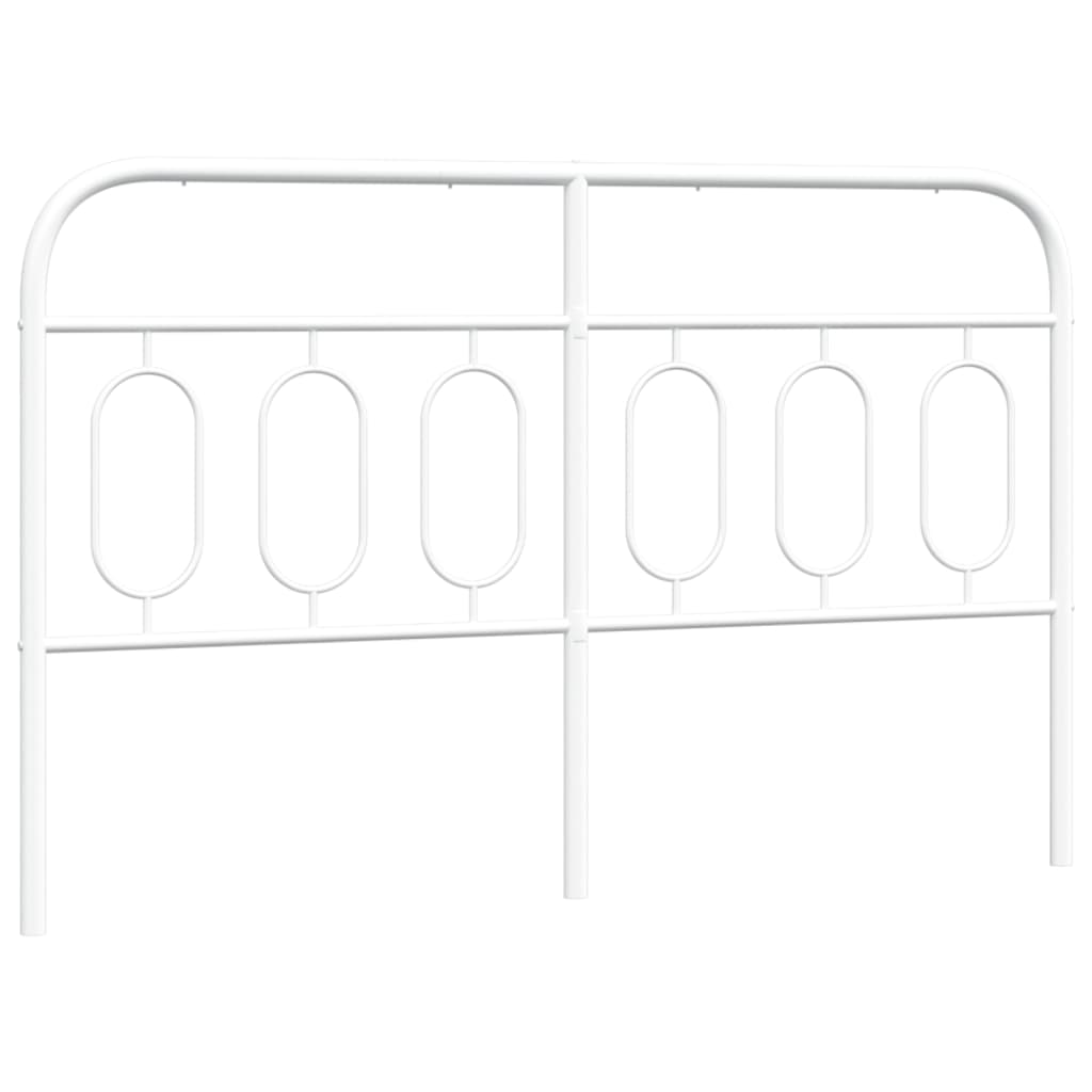 Metal Headboard White 150 cm