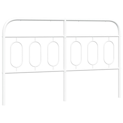 Metal Headboard White 150 cm