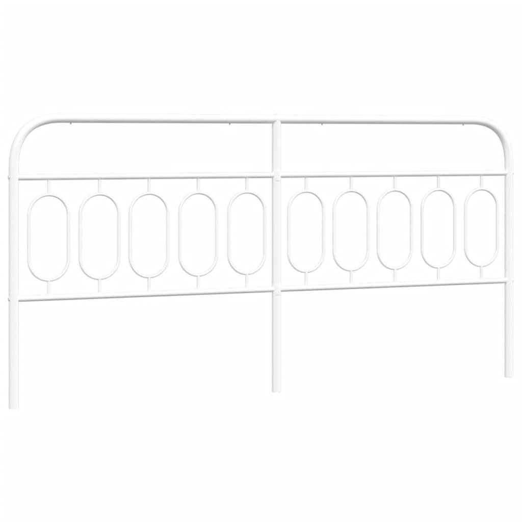 Metal Headboard White 200 cm