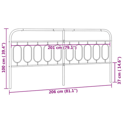 Metal Headboard White 200 cm