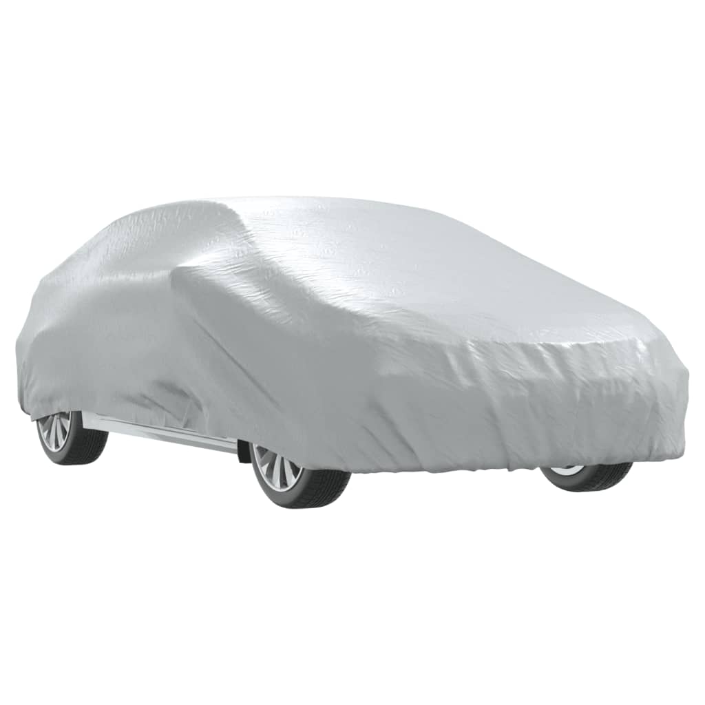 Car Cover for Sedan with Buckle Straps Full Silver M