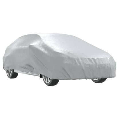 Car Cover for Sedan with Buckle Straps Full Silver XL