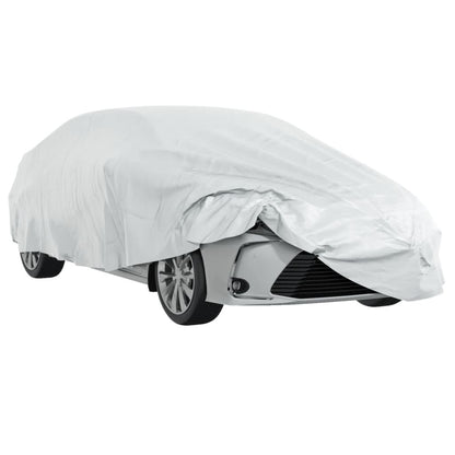 Car Cover for Sedan with Buckle Straps Full Silver XL