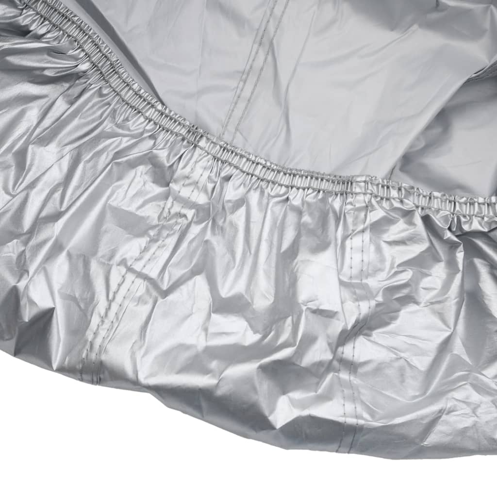 Car Cover for Sedan with Buckle Straps Full Silver XL