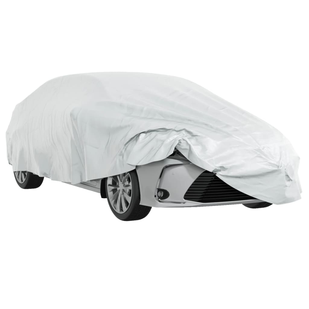 Car Cover for Sedan with Buckle Straps Full Silver XXL