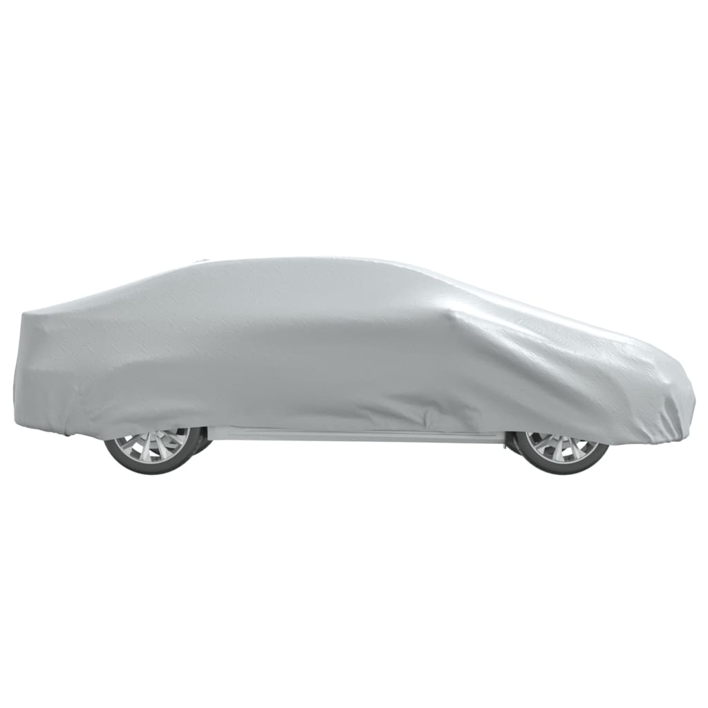 Car Cover for Sedan with Buckle Straps Full Silver XXL