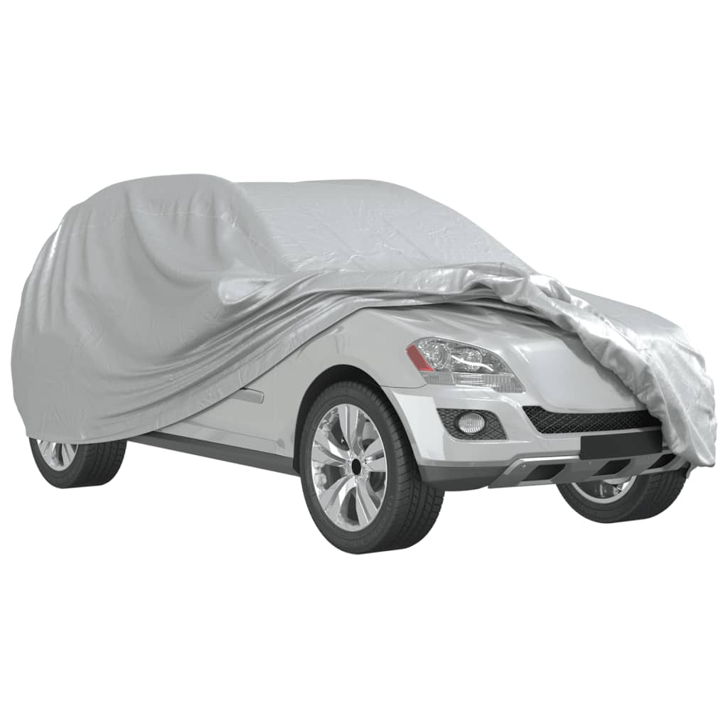 Car Cover for SUV with Buckle Straps Full Silver M