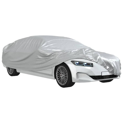 Car Cover for Sedan with Buckle Straps Full Silver M PEVA