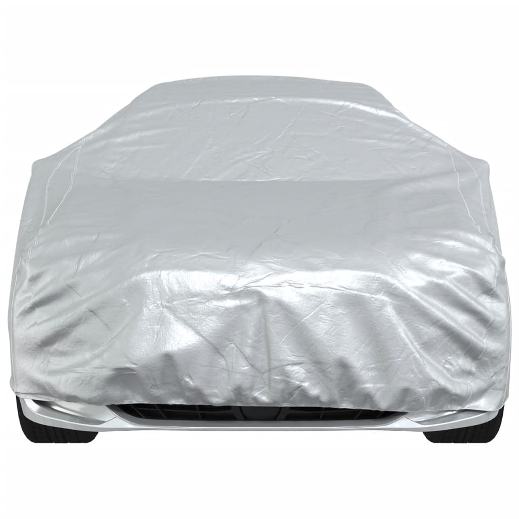 Car Cover for Sedan with Buckle Straps Full Silver M PEVA