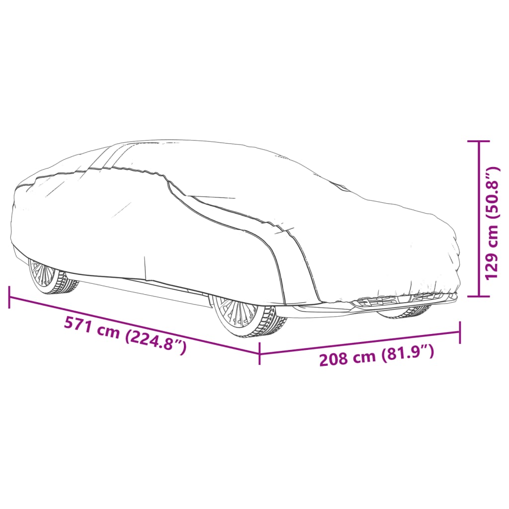 Car Cover for Sedan with Buckle Straps Full Silver M PEVA