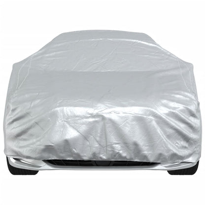 Car Cover for Sedan with Buckle Straps Full Silver L PEVA