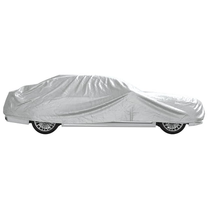 Car Cover for Sedan with Buckle Straps Full Silver L PEVA