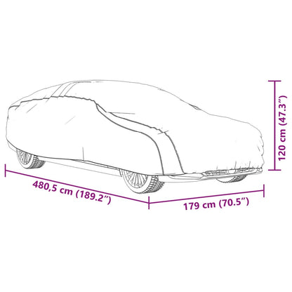 Car Cover for Sedan with Buckle Straps Full Silver L PEVA