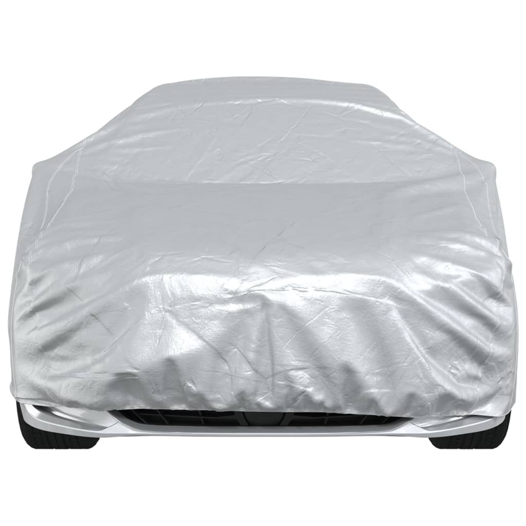 Car Cover for Sedan with Buckle Straps Full Silver XL PEVA