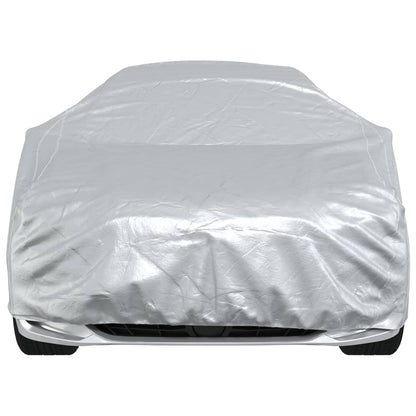 Car Cover for Sedan with Buckle Straps Full Silver XL PEVA