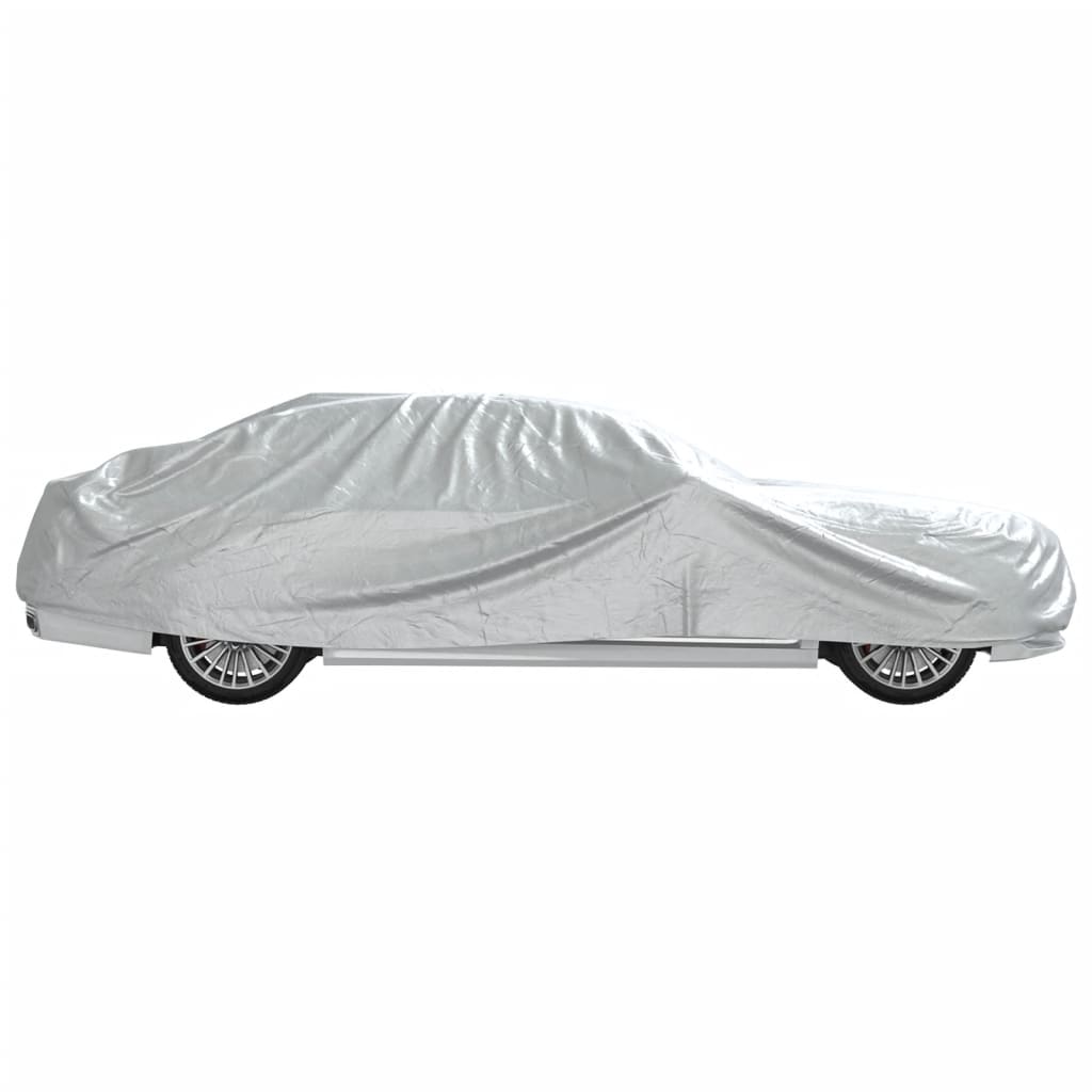 Car Cover for Sedan with Buckle Straps Full Silver XXL PEVA