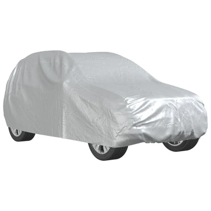 Car Cover for SUV with Buckle Straps Full Silver M PEVA