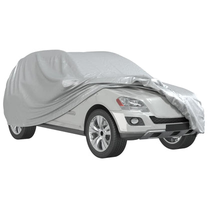 Car Cover for SUV with Buckle Straps Full Silver M PEVA