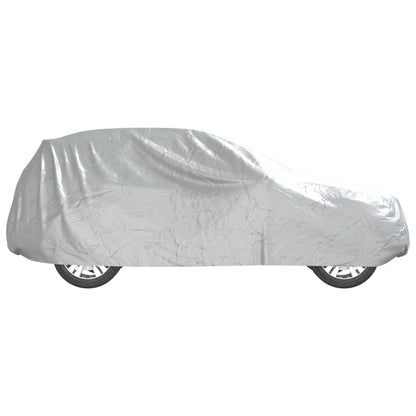 Car Cover for SUV with Buckle Straps Full Silver M PEVA