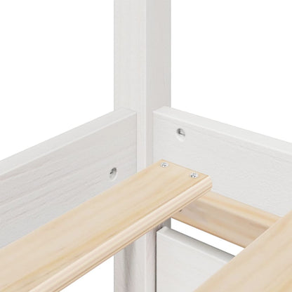 Bed Frame with Drawers White 75x190 cm Small Single Solid Wood Pine