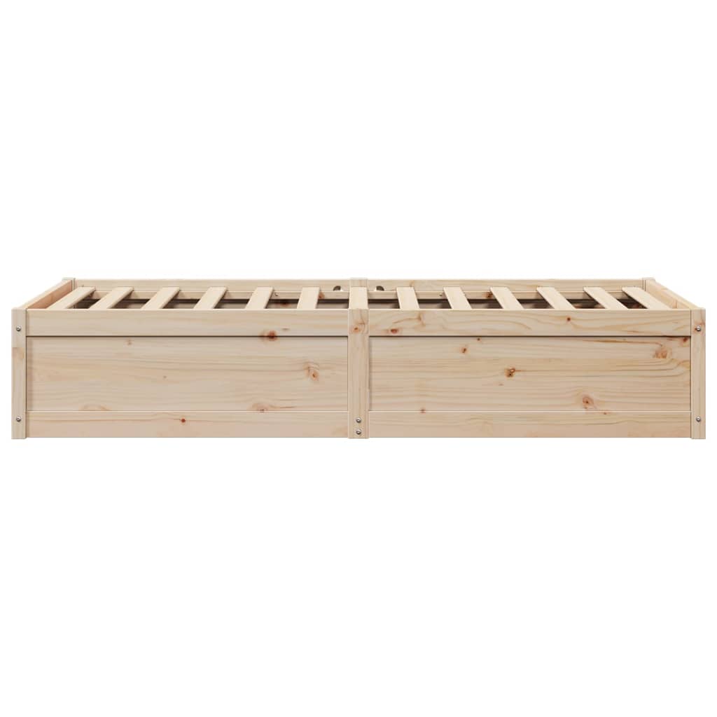 Bed Frame 100x200 cm Solid Wood Pine