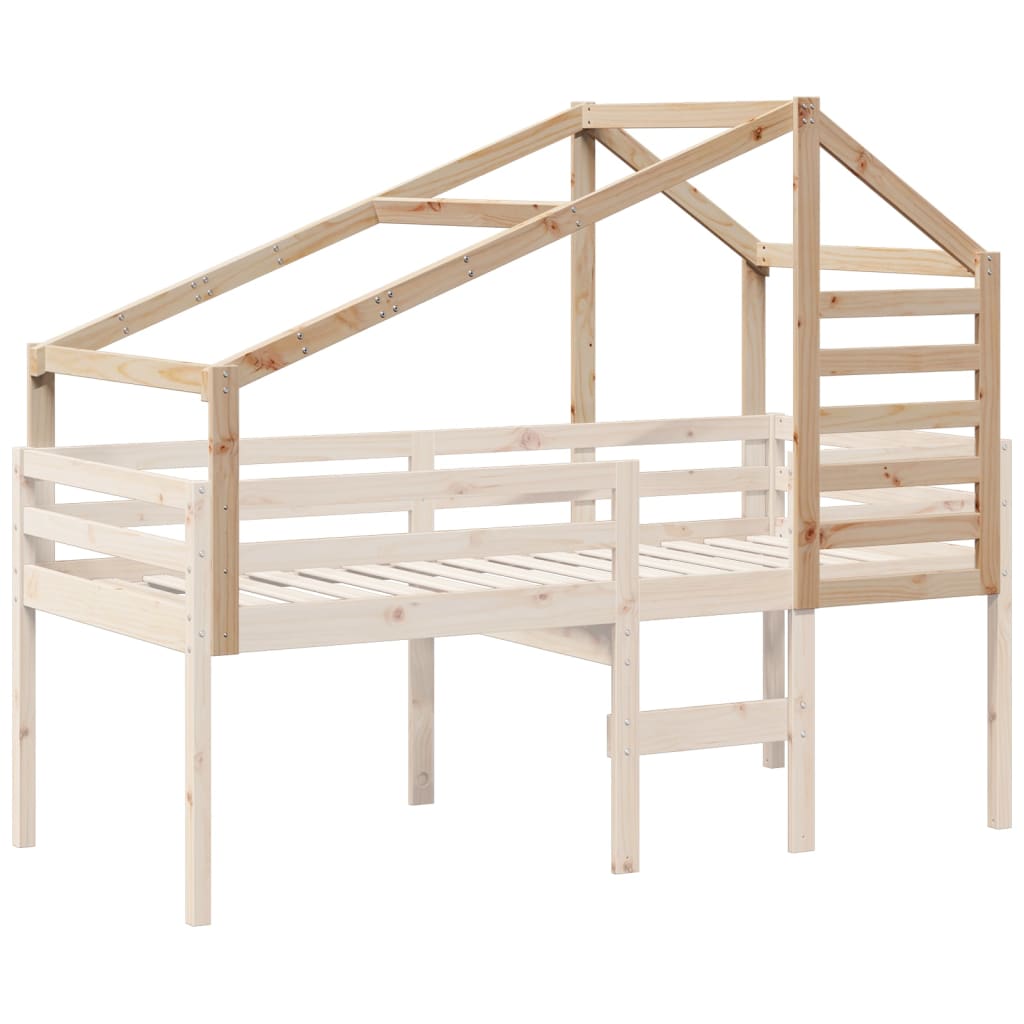 Kids' Bed Roof 198x97x113 cm Solid Wood Pine