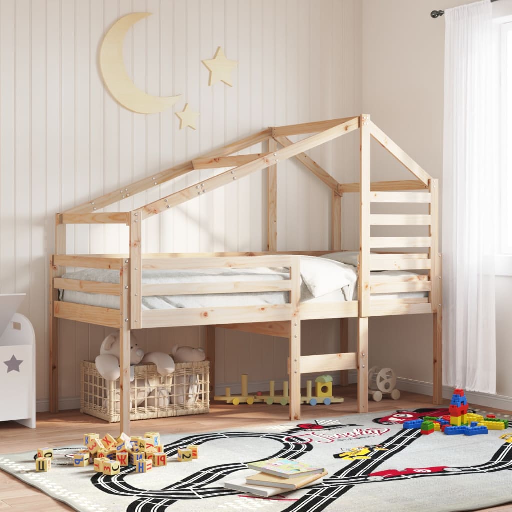 Kids' Bed Roof 188x82x113 cm Solid Wood Pine