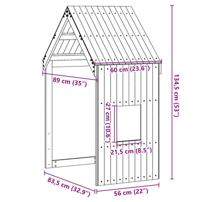 Kids' Bed Roof 60x89x134.5 cm Solid Wood Pine